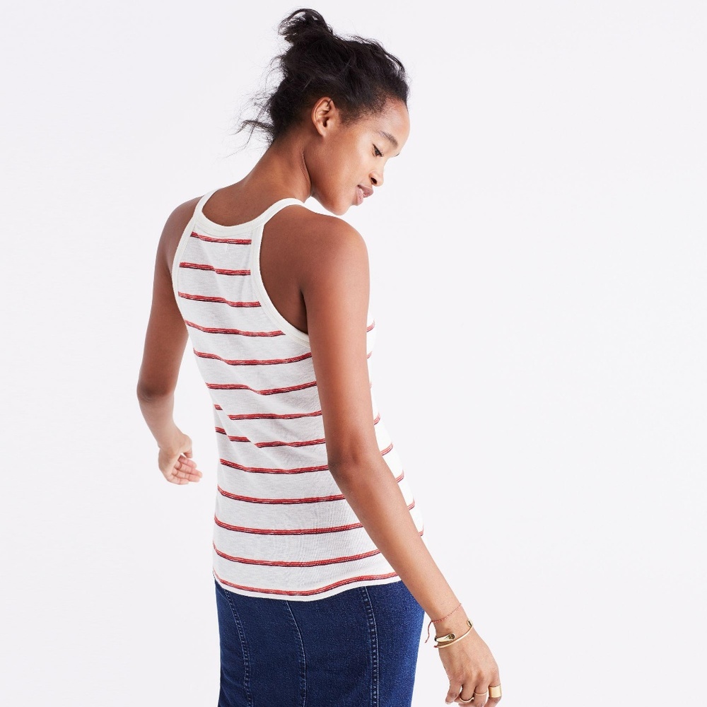Madewell Timeoff Tank in Shawn Stripe - Picture 2 of 4